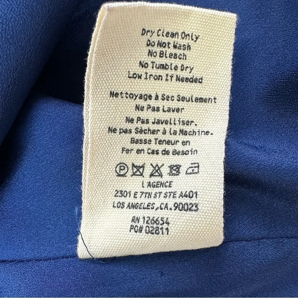 L'Agence Top Womens Jane Silk Camisole Tank VNeck Spaghetti Strap Satin Large - Picture 9 of 11